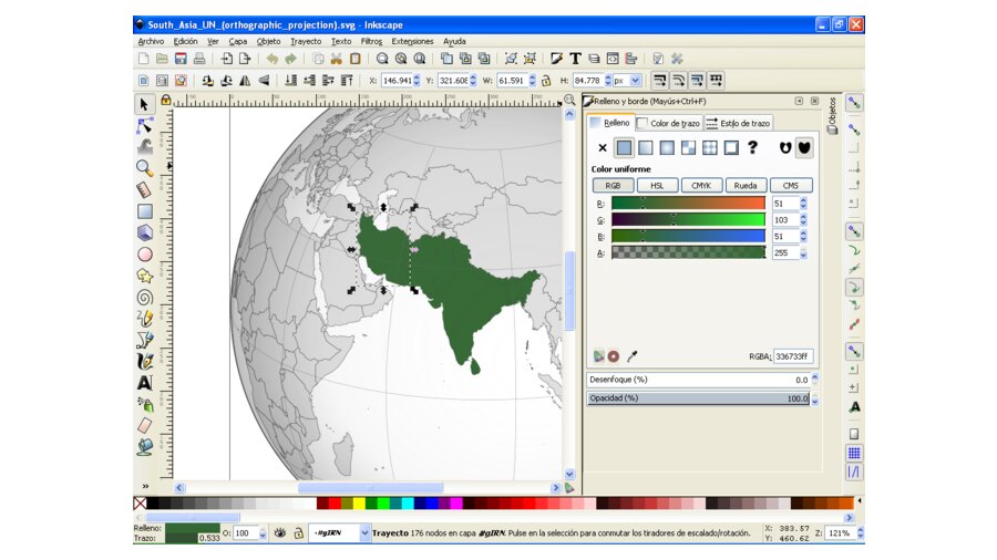 Работа с контурами в Inkscape